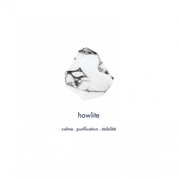 Mono boucle d'oreille Mémoire - Howlite
