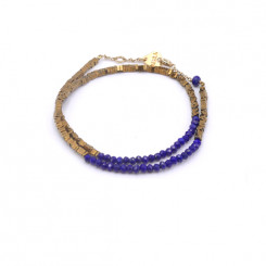 Bracelet double/ Collier Myriade - Lapis Lazuli 