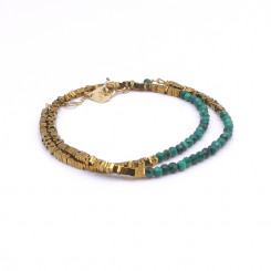 Bracelet Double Myriade - Malachite