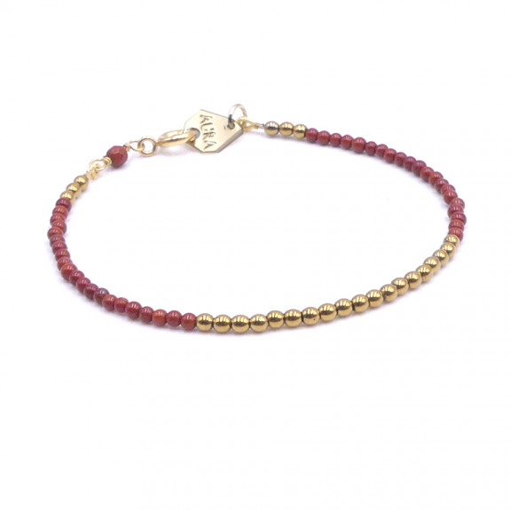 Bracelet Filigrane - Jaspe Rouge