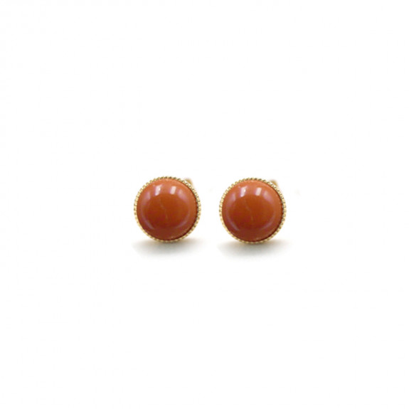 Boucles d'oreilles Ariane pendants barres - Jaspe Rouge