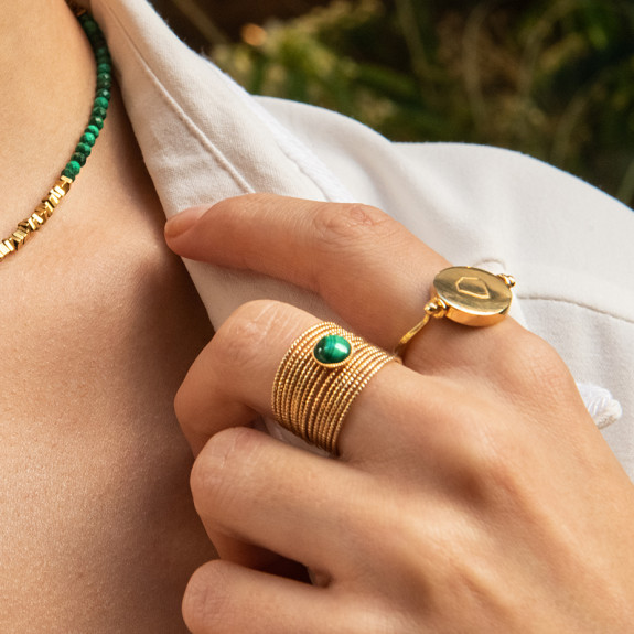 Bague Ariane - Malachite