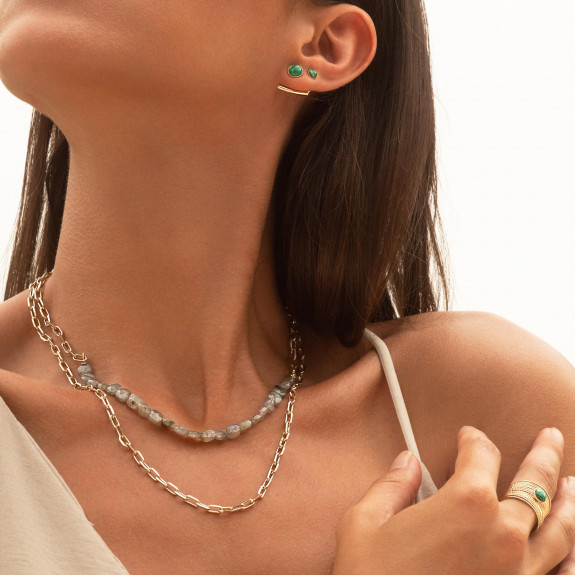 Collier Double Berlingot - Onyx