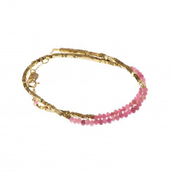 Bracelet double/choker Myriade - Tourmaline Rose