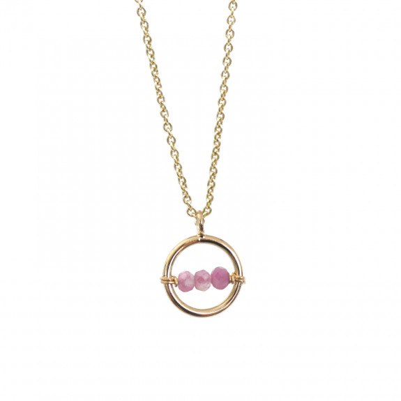 Collier Cosmos - Tourmaline Rose