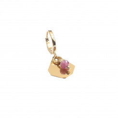Mono boucle d'oreille Aura - Tourmaline Rose