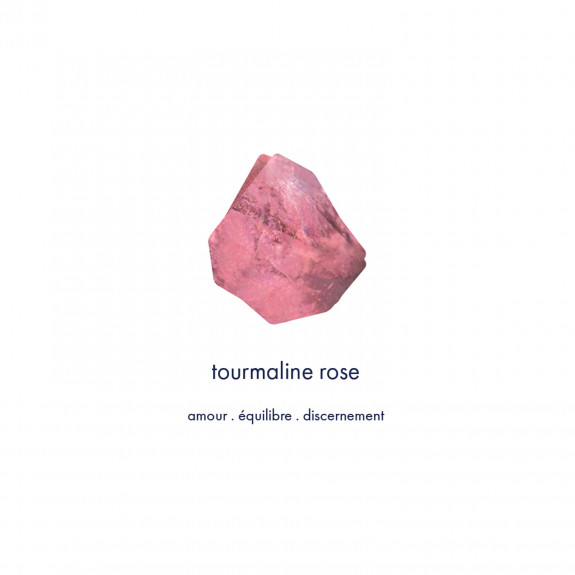 Mono boucle d'oreille Aura - Tourmaline Rose