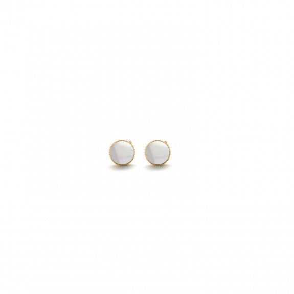 Puces d'oreilles 4mm Ariane - Howlite