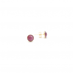 Puces d'oreilles 4mm Ariane - Rhodonite