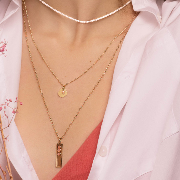 Collier Long Trilogie - Pierre de Soleil