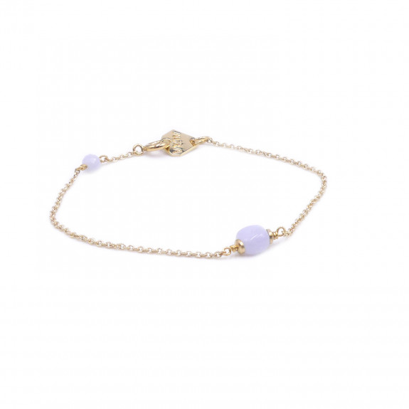 Bracelet Berlingot - Calcédoine Bleue
