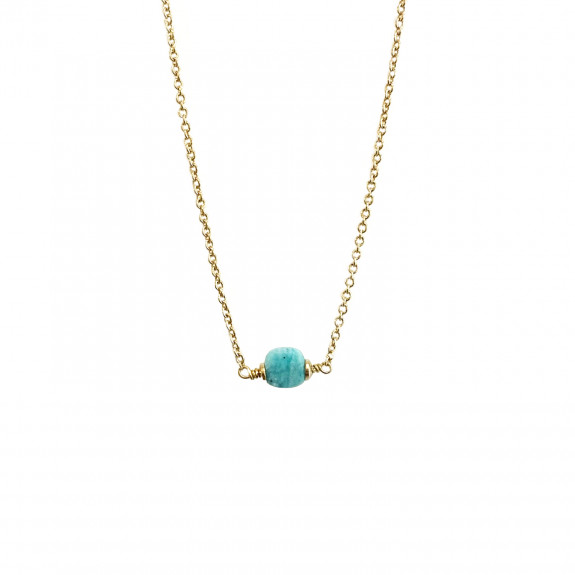 Collier court Berlingot - Amazonite