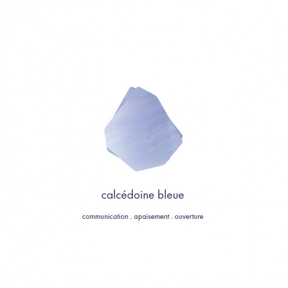 Bracelet Berlingot - Calcédoine Bleue