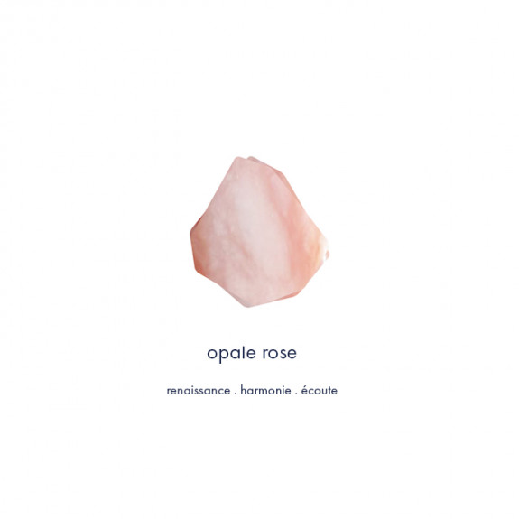 Collier Long Berlingot - Opale Rose