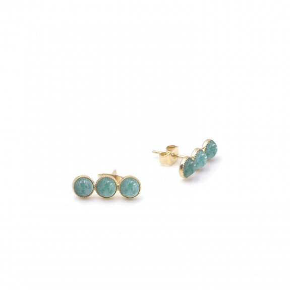 Boucles d'oreilles Ariane Trio - Amazonite