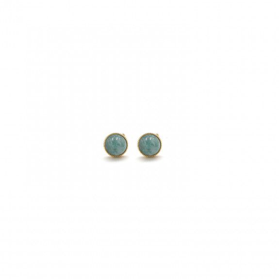 Puces d'oreilles Ariane 4 mm - Amazonite