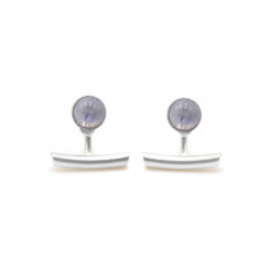 Boucles d'oreilles Ariane pendants barres - Pierre de Lune 