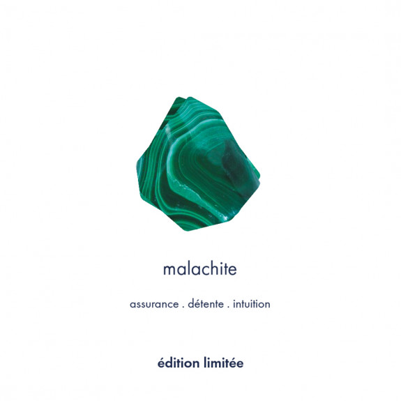 Boucles d'oreilles Ariane pendants chaines - Malachite et Palladium