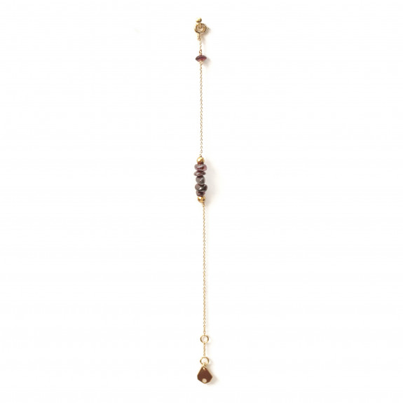 Bracelet Initiale - Grenat