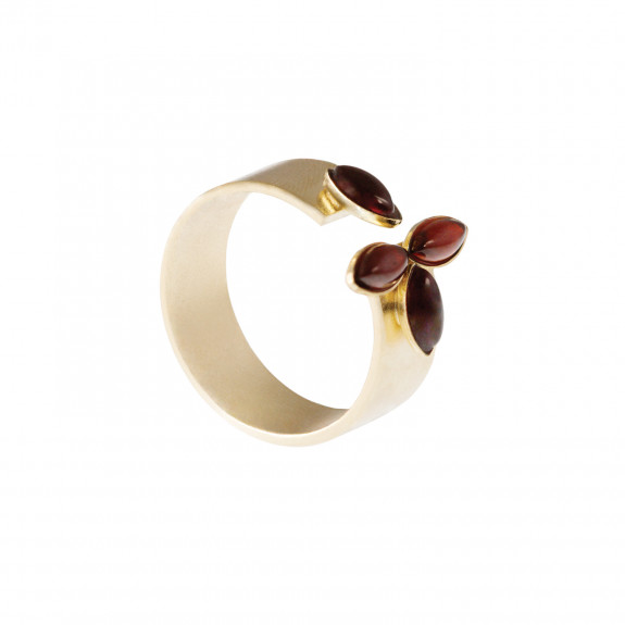 Bague Flores - Grenat