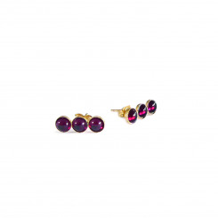 Boucles d'oreilles Ariane Trio - Grenat