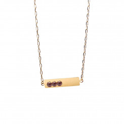Collier court Trilogie - Grenat 