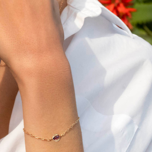 Bracelet Karma - Grenat