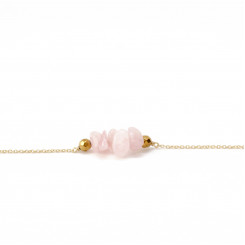 Bracelet Initiale - Quartz Rose 