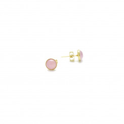 Puces d'oreilles Ariane 4 mm - Quartz Rose