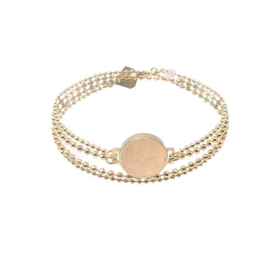 Bracelet double JanMa - Quartz Rose