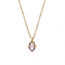 Collier Orphée - Quartz Rose