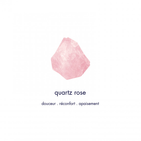 Mono Boucle d'oreille Aura - Quartz Rose