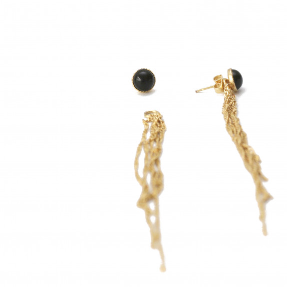 Boucles d'oreilles Ariane - Onyx