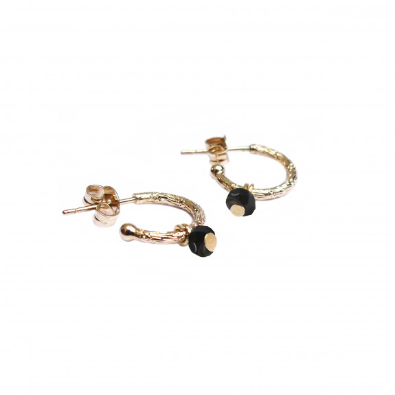Boucles d'oreilles Pampille - Onyx