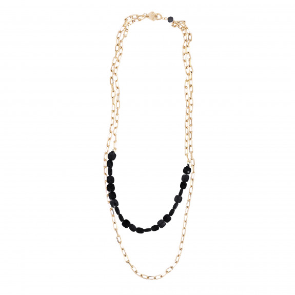 Collier Double Berlingot - Onyx