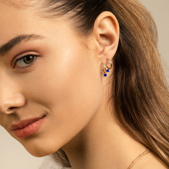 Boucles d'oreilles Pampille - Lapis Lazuli 