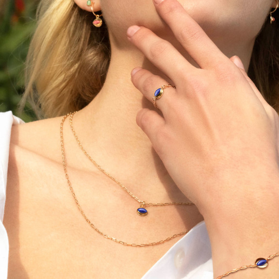 Collier Double Karma - Lapis Lazuli 