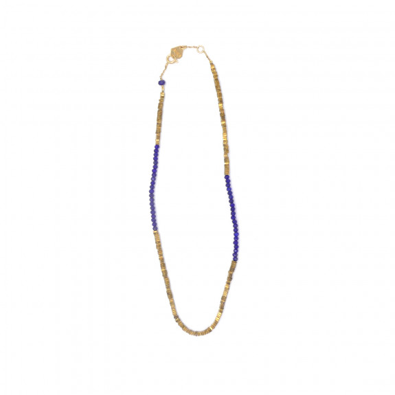 Bracelet double/ Collier Myriade - Lapis Lazuli 