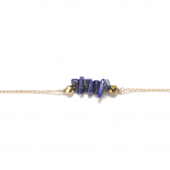 Bracelet Initiale - Lapis Lazuli