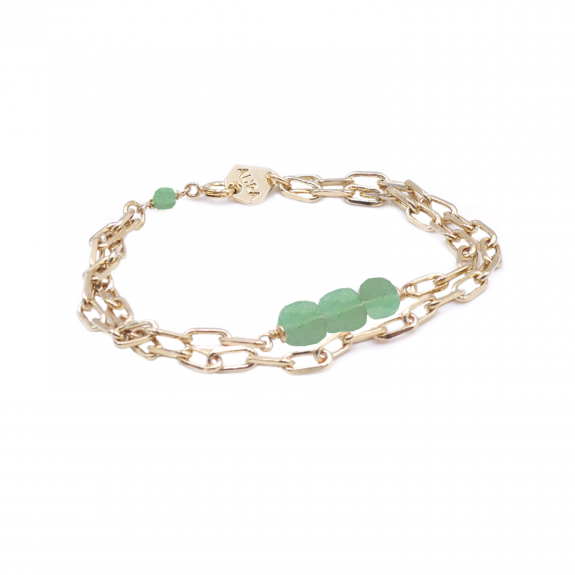 Bracelet double Berlingot - Aventurine