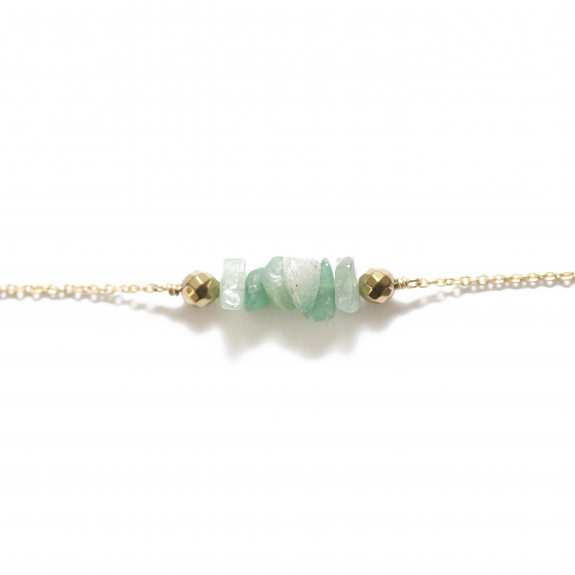 Bracelet Initiale - Aventurine 