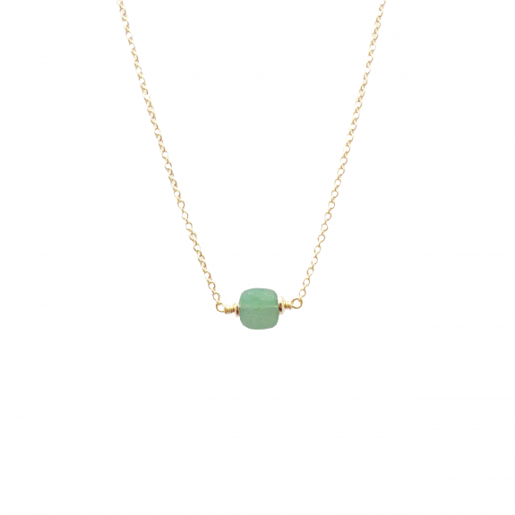 Collier court Berlingot - Aventurine