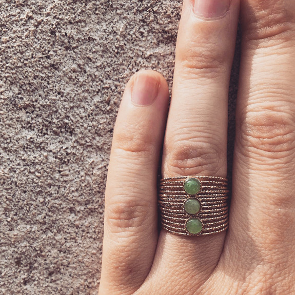 Bague Ariane Trio - Aventurine