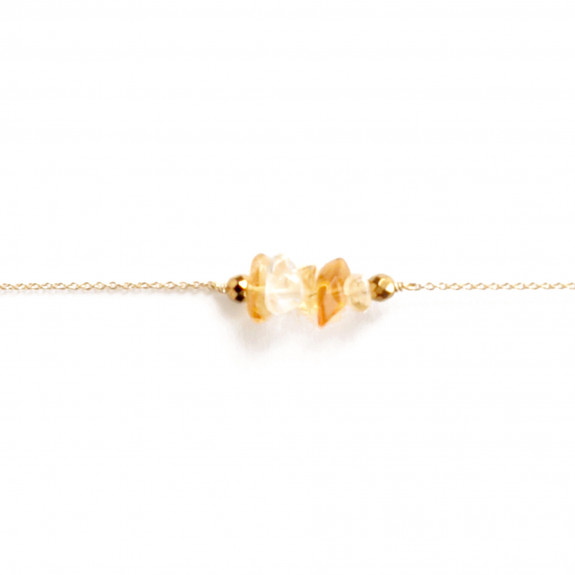 Bracelet Initiale - Citrine  