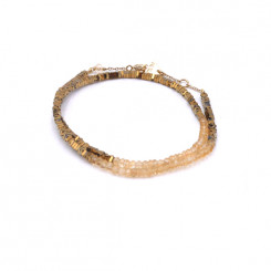 Bracelet double / Collier Myriade - Citrine 