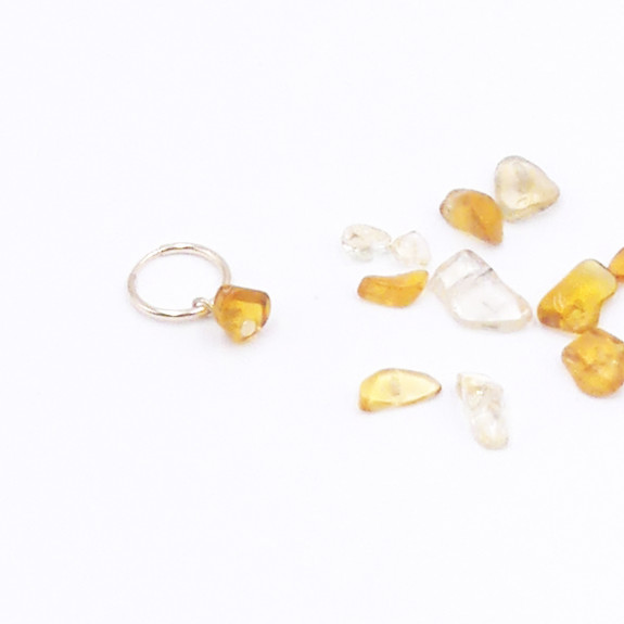 Mini Créole Initiale - Citrine 