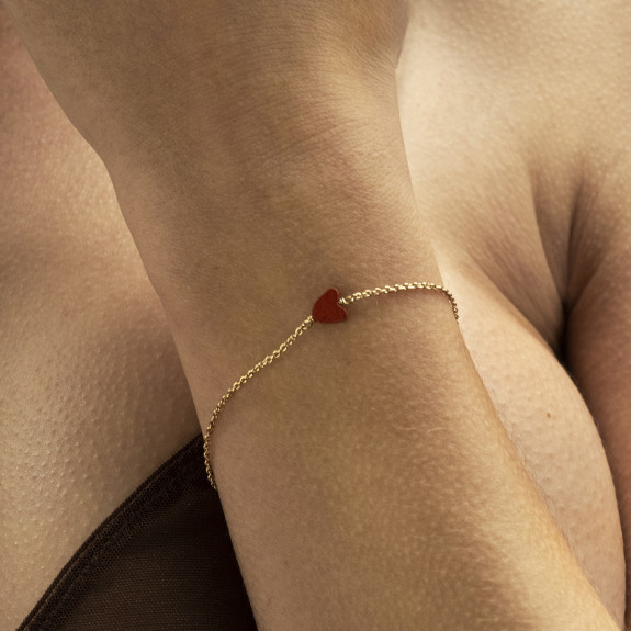 Bracelet Love - Jaspe Rouge