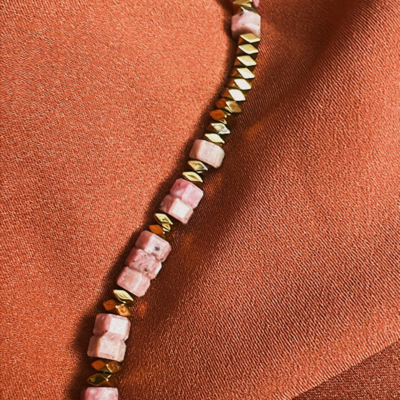 Choker Éos - Rhodonite