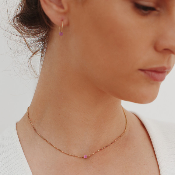 Collier Essentiel - Tourmaline Rose